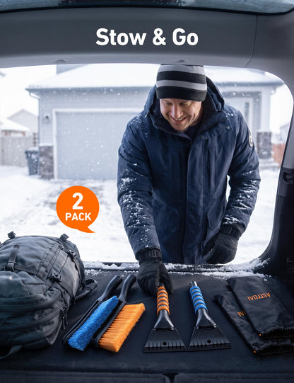 AstroAI 27" Snow Brush & Ice Scraper for Car Windshield Snow Remove, 2 Pack 🍁 All In One Marketplace Canada