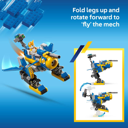 LEGO Sonic The Hedgehog Cyclone vs. Metal Sonic - Building Toy for Kids, Boys and Girls, Ages 8+ - Mech Suit with Metal Sonic and Tails Minifigures for Pretend Play - Gift Idea for Birthdays - 77002 LEGO