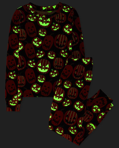 The Children's Place Kids' Family Matching, Halloween Pajama Sets, Cotton, Pumpkin Allover, 7