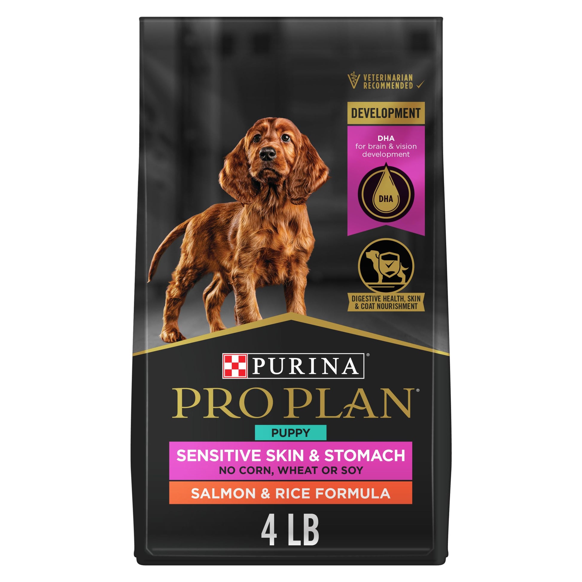 Purina Pro Plan Dry Puppy Food, Development Sensitive Skin & Stomach Salmon & Rice - 1.81 kg Bag (1 Pack) Pro Plan