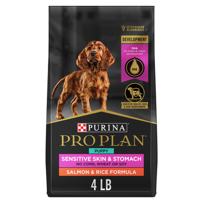 Purina Pro Plan Dry Puppy Food, Development Sensitive Skin & Stomach Salmon & Rice - 1.81 kg Bag (1 Pack) Pro Plan