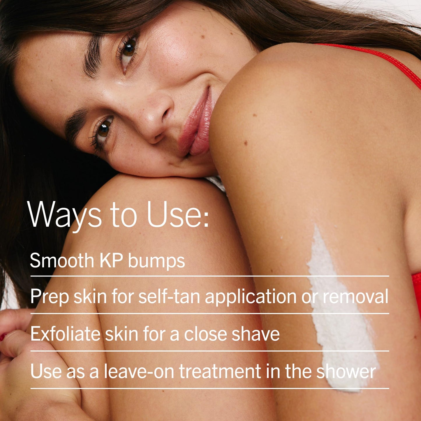 First Aid Beauty KP Bump Eraser Body Scrub Fresh Strawberry Scent, 10% AHA Keratosis Pilaris Exfoliator - Glycolic & Lactic Acid with Pumice, Treatment for Strawberry Legs, Razor Bumps & Rough Bumpy Skin, 8 oz First Aid Beauty