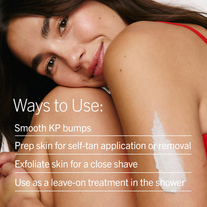 First Aid Beauty KP Bump Eraser Body Scrub Fresh Strawberry Scent, 10% AHA Keratosis Pilaris Exfoliator - Glycolic & Lactic Acid with Pumice, Treatment for Strawberry Legs, Razor Bumps & Rough Bumpy Skin, 8 oz First Aid Beauty