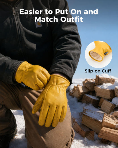 toolant Insulated Leather Winter Work Gloves, Water Resistant, 1 Pair, L 🍁 All In One Marketplace Canada