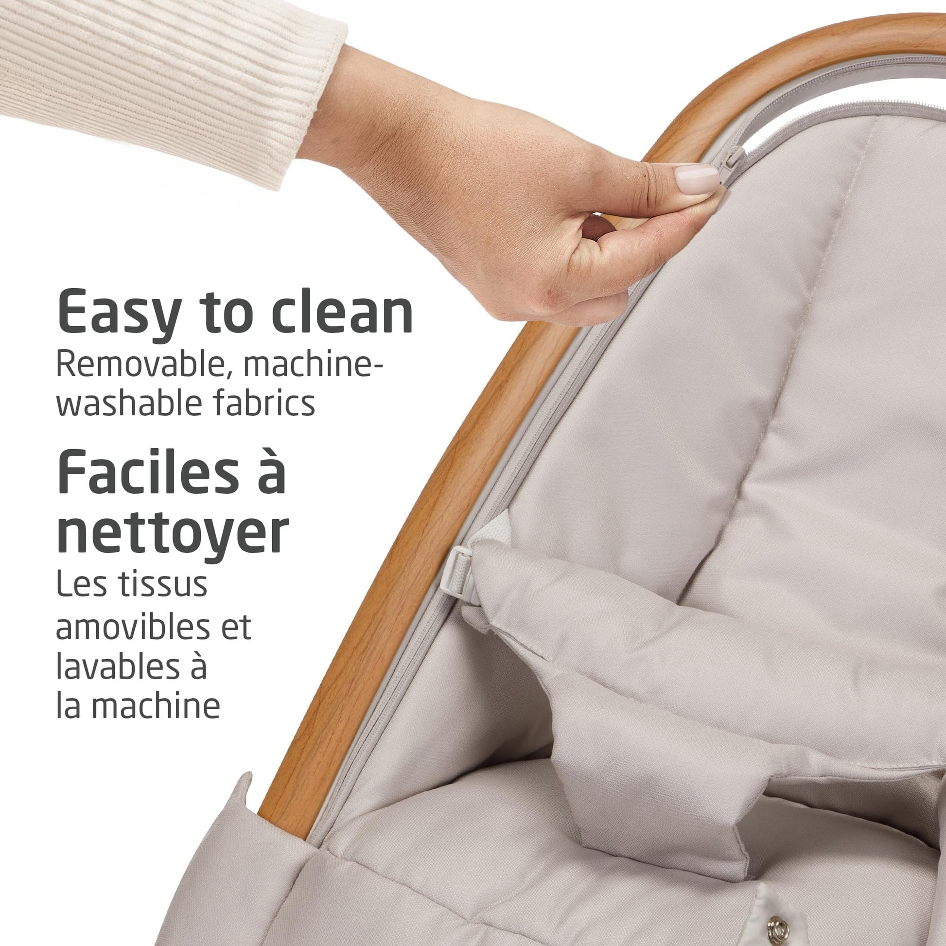 Maxi-Cosi 2-in-1 Kori Rocker, folds flat, travel, washable fabrics, Sand Horizon Maxi-Cosi