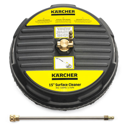 Karcher Universal 15" Pressure Washer Surface Cleaner Attachment, Power Washer Accessory - 1/4" Quick-Connect, 3200 PSI KÄRCHER