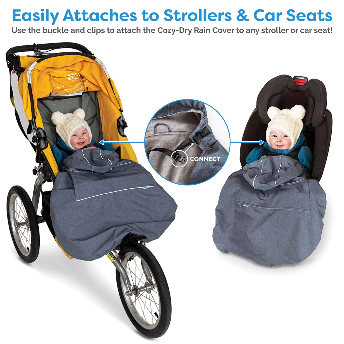 Jan & Jul Cozy-Dry Baby Carrier Rain Cover (Black, One Size) 🍁 All In One Marketplace Canada