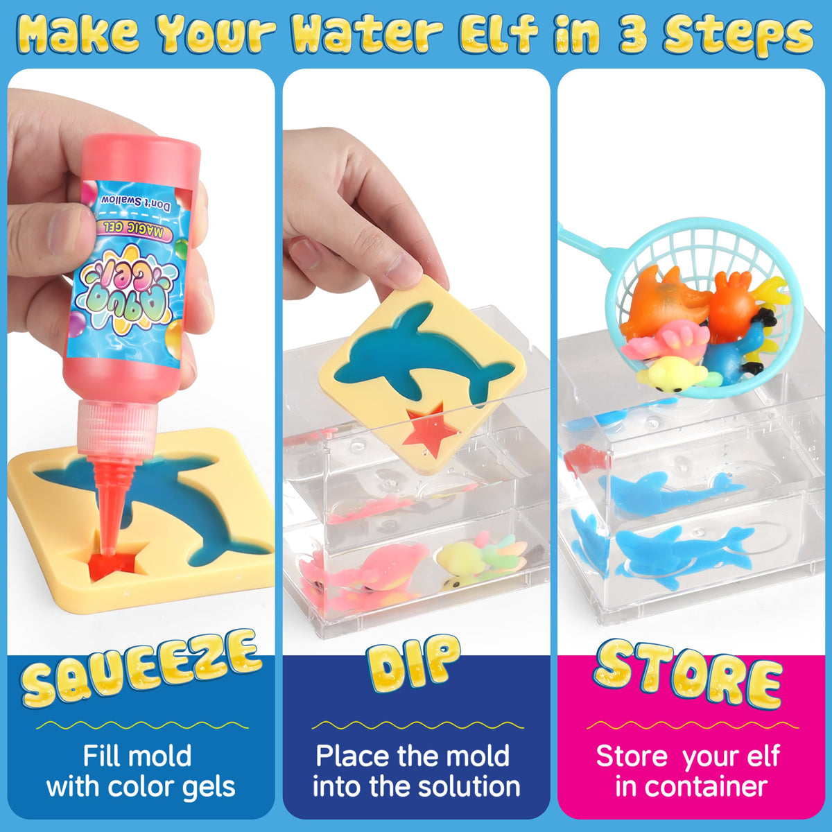 wookidel Magic Gel Water Elf Toy Kit, Aqua Fairy Water Gel Kit for Kids 🍁 All In One Marketplace Canada