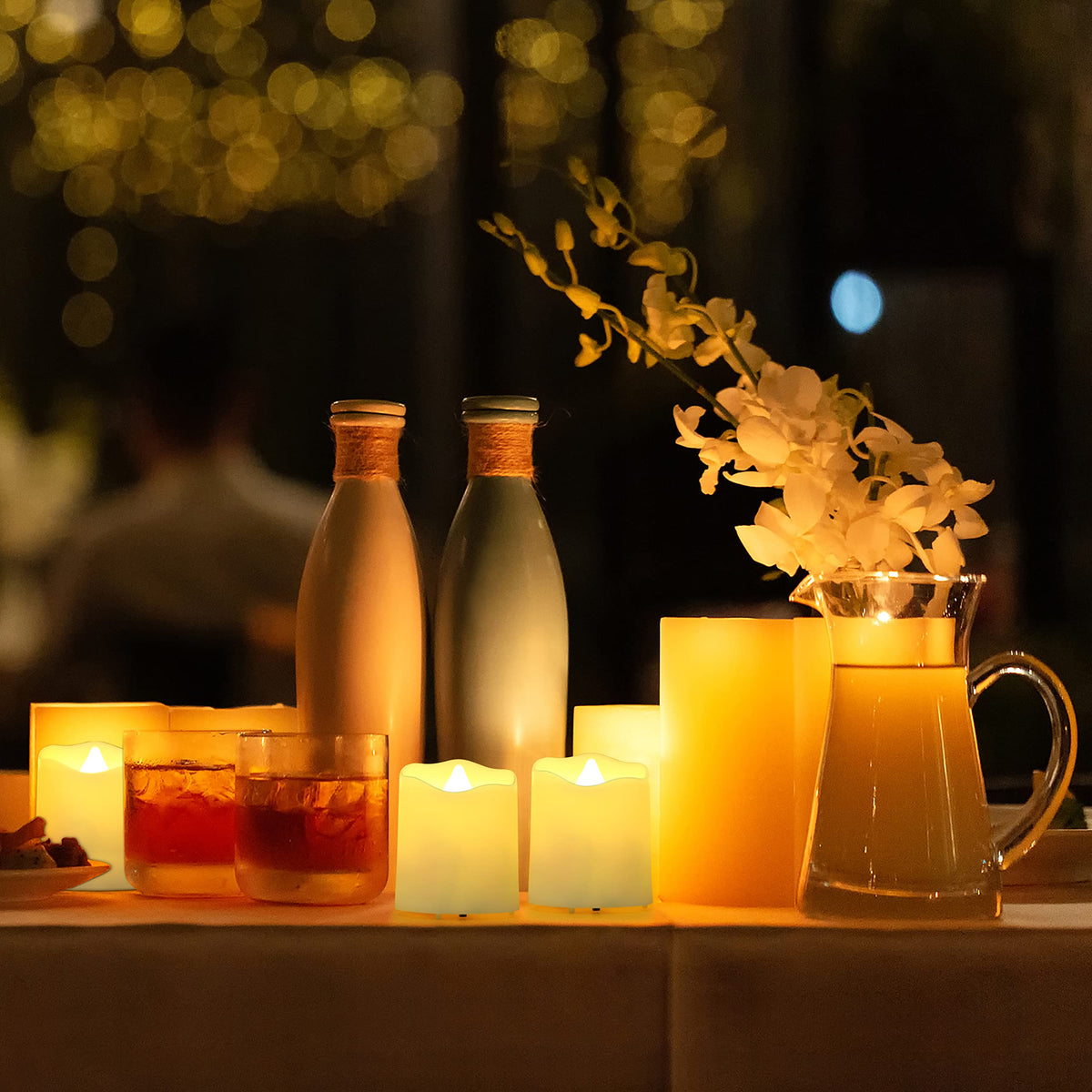 Rechargeable Flameless Tea Lights Candles with Timer & Remote, 12pcs Flickering LED Votive Candles with 2 USB Charging Cables Home, Christmas Festival Decor (Warm White) 🍁 All In One Marketplace Canada