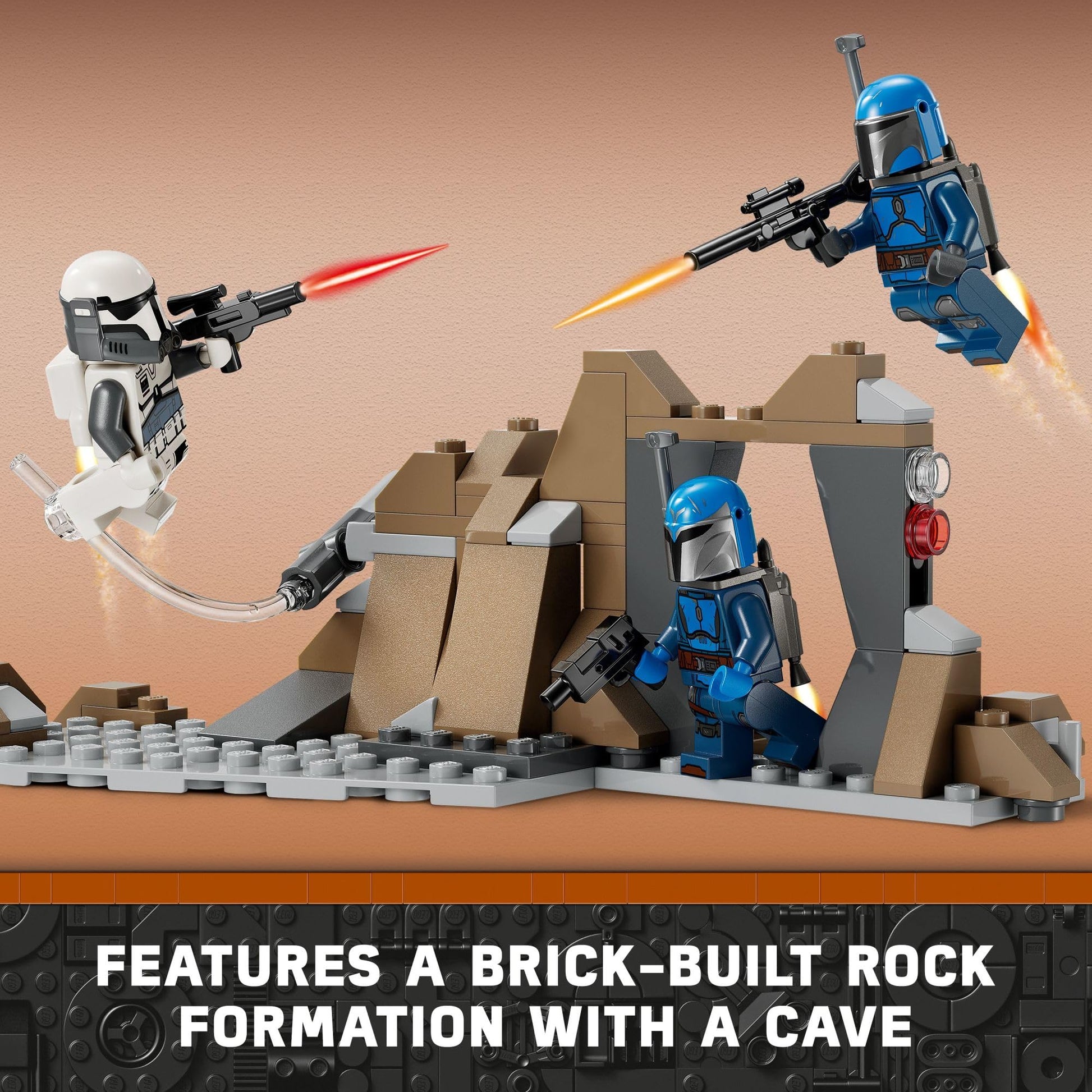 LEGO Star Wars: The Mandalorian Ambush on Mandalore Battle Pack, Building Toy with 4 Star Wars Minifigures, Collectible Brick Built Playset, Star Wars Gift Idea for Boys and Girls Ages 6 and Up, 75373 LEGO
