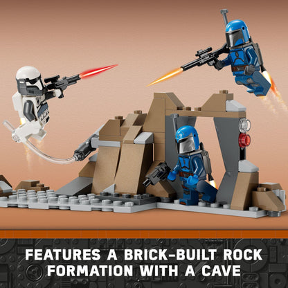 LEGO Star Wars: The Mandalorian Ambush on Mandalore Battle Pack, Building Toy with 4 Star Wars Minifigures, Collectible Brick Built Playset, Star Wars Gift Idea for Boys and Girls Ages 6 and Up, 75373 LEGO