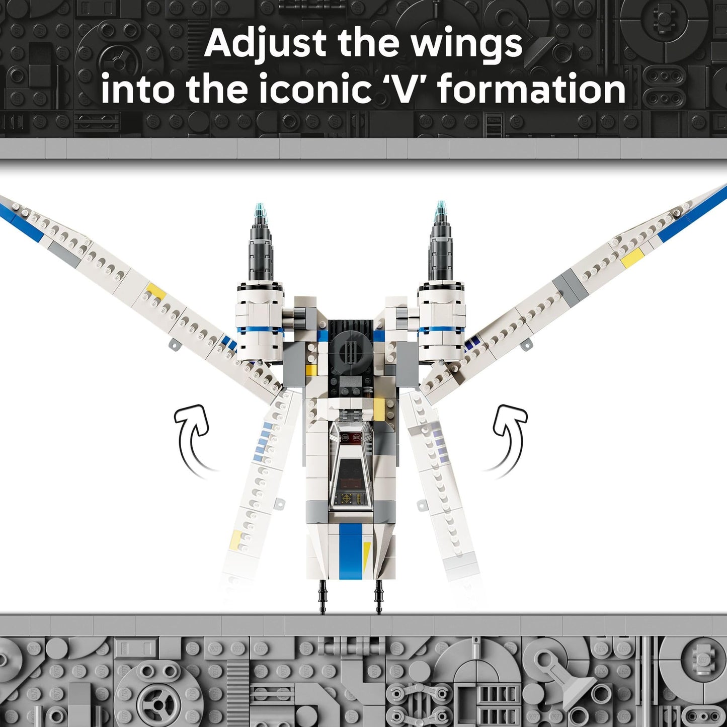 LEGO Star Wars Rebel U-Wing Starfighter Building Set - Includes Cassian Andor, Dedra Meero and K-2SO - Model Action Toy for Andor Fans - Birthday Gift Idea for Boys, Girls, Kids, Ages 8+ - 75399 LEGO