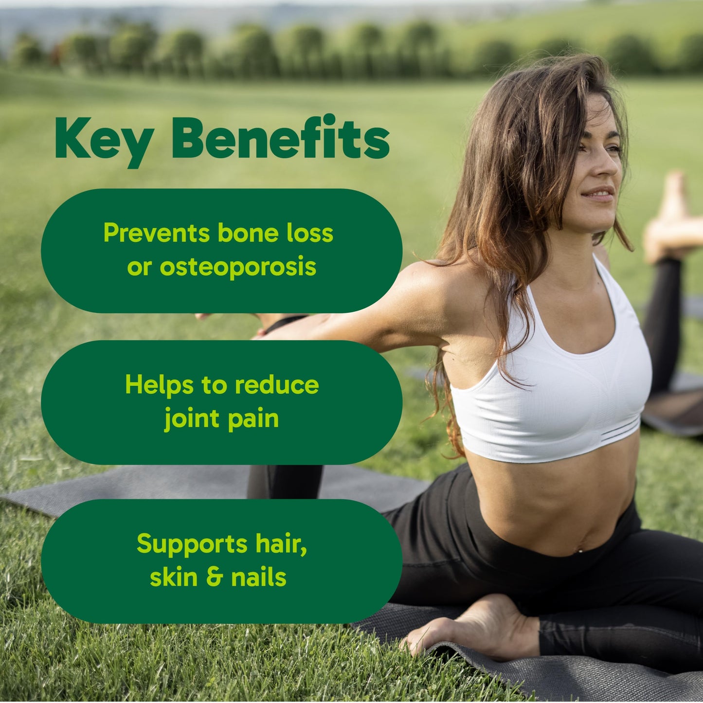Organika Canadian-Made Enhanced Collagen Bone and Joint Powder - with Glucosamine, MSM, Chondroitin Sulfate, Vitamin D3 and K2 | Helps Restore Bone and Joint Health + Healthier Skin and Hair - 280g Organika