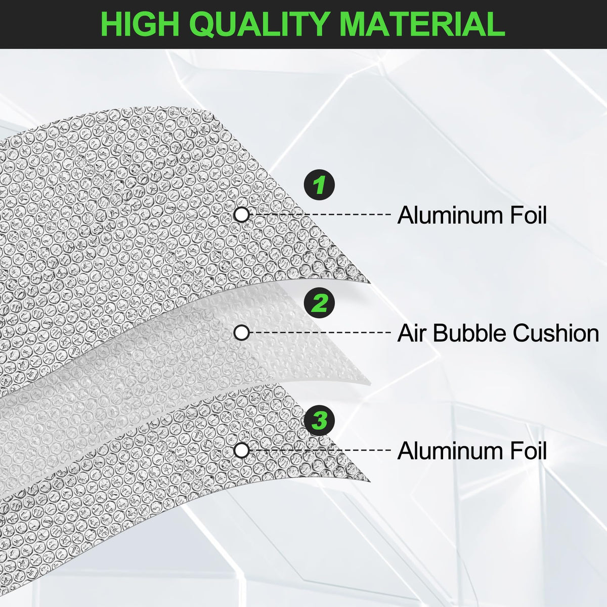 Reflective Insulation Roll 23.6inch x 10Ft Double Bubble Reflective Aluminum Foil Wrap Insulation Sheet Thermal Shield Radiant Barrier for Winter RV Window Thermal Cold Insulation Summer Heat - Silver 🍁 All In One Marketplace Canada
