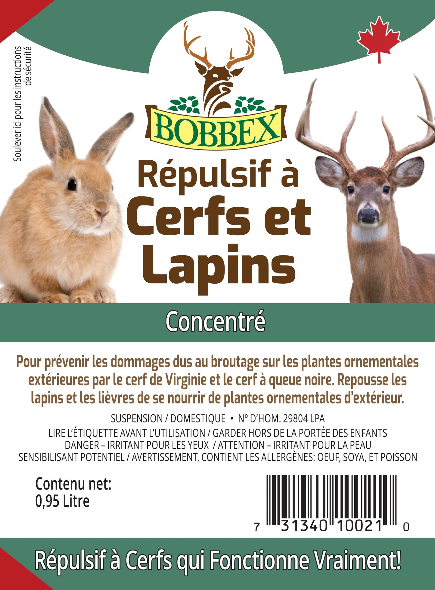 Bobbex Deer & Rabbit Repellent 0.95 Liter Concentrate Bobbex