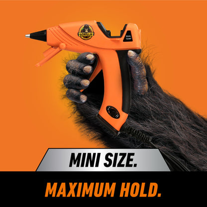 Gorilla Mini Hot Glue Gun, Dual Temp Precision Craft Glue Gun, 12W