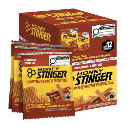 Honey Stinger Organic Gluten-Free Cinnamon Waffle | Energy Stroopwafel for Exercise, Endurance and Performance | Sports Nutrition for Home & Gym, Pre and Post Workout | Box of 12 Waffles, 30g