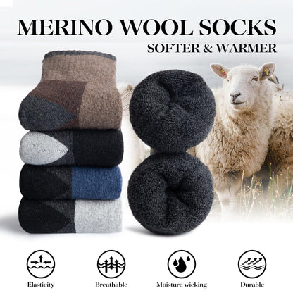 SIMIYA 5 Pairs Merino Wool Socks Hiking Warm Thermal Thick Sock Size 7-15 🍁 All In One Marketplace Canada