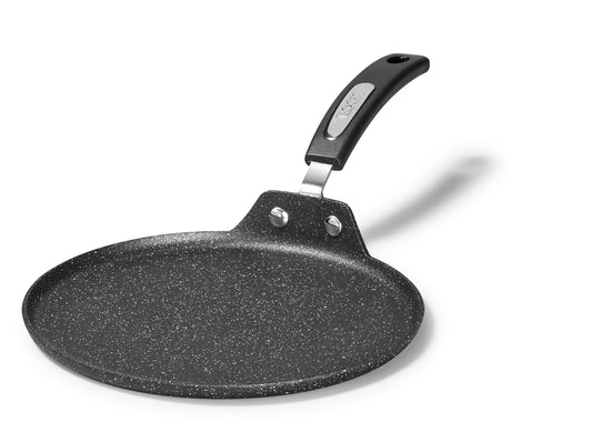 Starfrit The Rock 26cm (10") Non-Stick Multi Pan - Tawa - Durable Forged Aluminum - Oven Safe - PFOA Free - Easy to Clean - Black