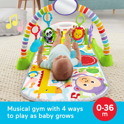 Fisher-Price Baby Playmat Deluxe Kick & Play Piano Gym Learning Toy & 2 Maracas Soft Rattles for Newborn to Toddlers Ages 0+ Months Fisher-Price