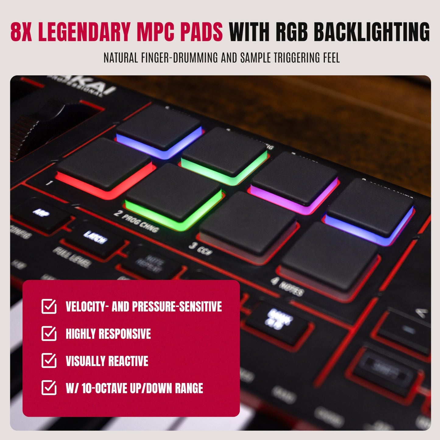 Akai Professional MPK Mini IV 25-Key USB-C MIDI Keyboard Controller, Black