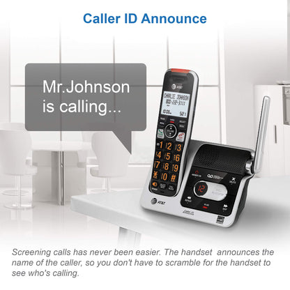 AT&T BL102-4S 4-Handset Cordless Phone with Answering System, 2" Display, Backlit Buttons & Visual Ringer, Black/Silver 🍁 All In One Marketplace Canada