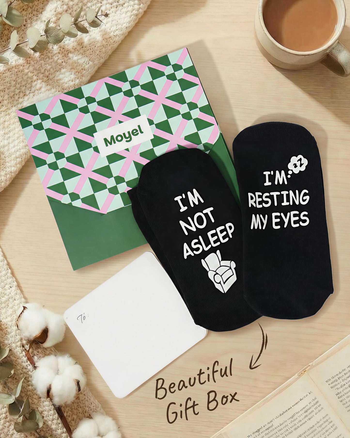Moyel Funny Socks for Men Funky Novelty Fun Gifts for Men Dad Gifts from Daughter Grandpa Gifts Christmas Fathers Day Birthday Gifts for Him Dad Grandpa Husband Boyfriend - Available at All In One Marketplace Canada