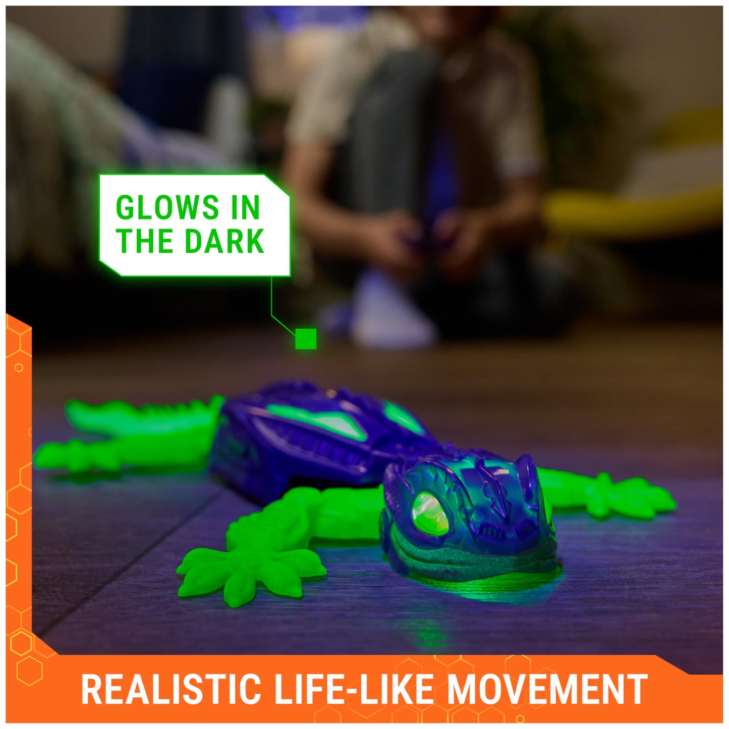 HEX Bots Glow-in-the-Dark Wall Crawler Gecko Remote Control Toy