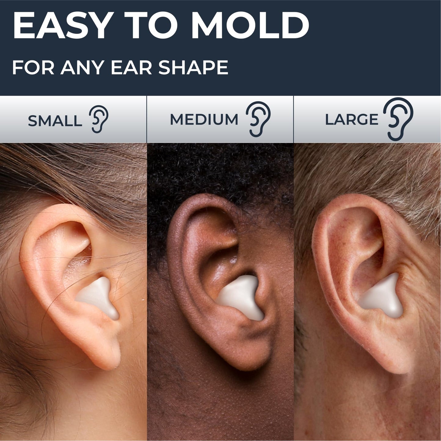 PQ Wax Ear Plugs for Sleep - 15 Silicone Wax Earplugs for Sleeping and Swimming, Gel Ear Plugs for Noise Cancelling & Ear Protection, Sleeping Earplugs with Sound Blocking Level of 32 Db (15 Pillows) - Available at All In One Marketplace Canada