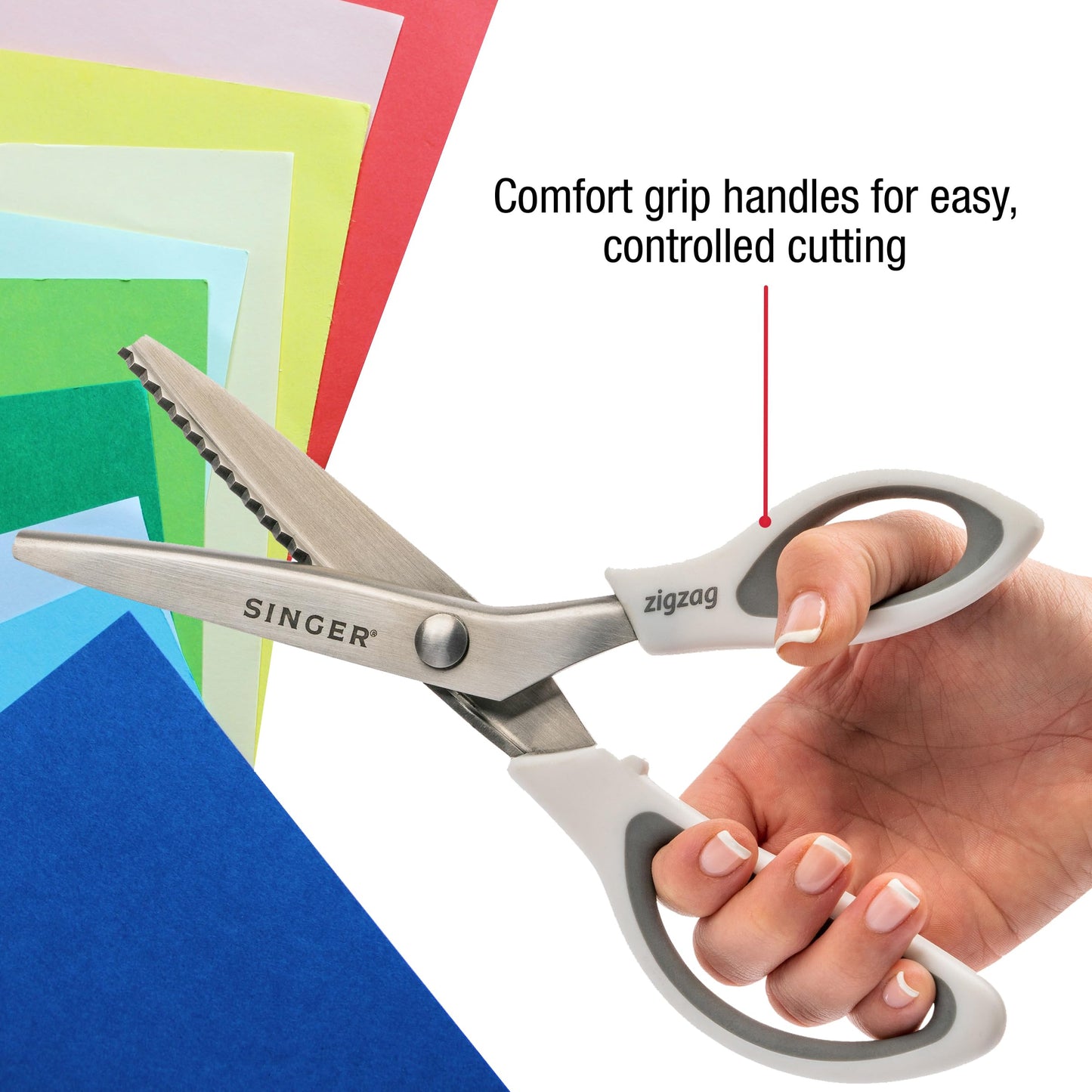 SINGER ProSeries™ 9" Pinking Shears, Stainless Steel No-Fray Zigzag Edge Singer