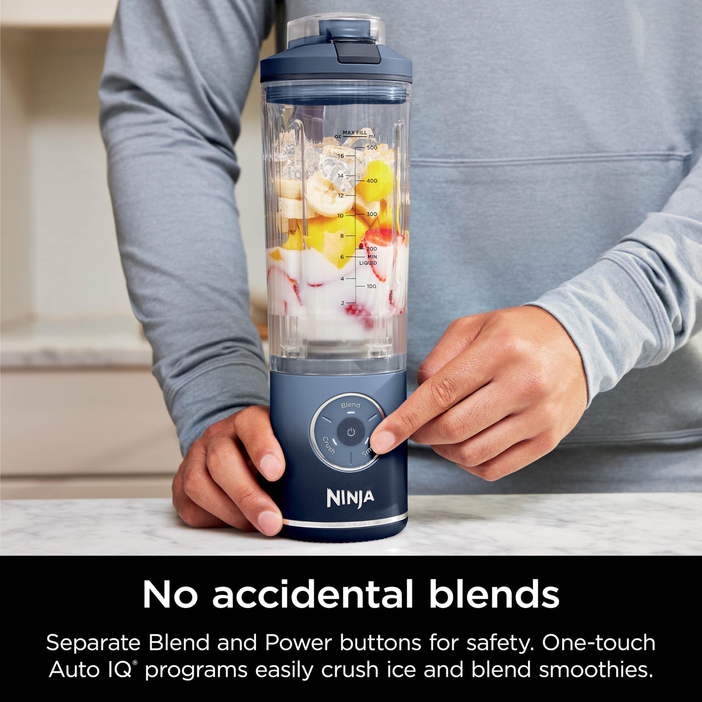 Ninja Blast Max Portable Blender, Twist & Go, 22oz/650mL, Navy, BC251CNV Ninja