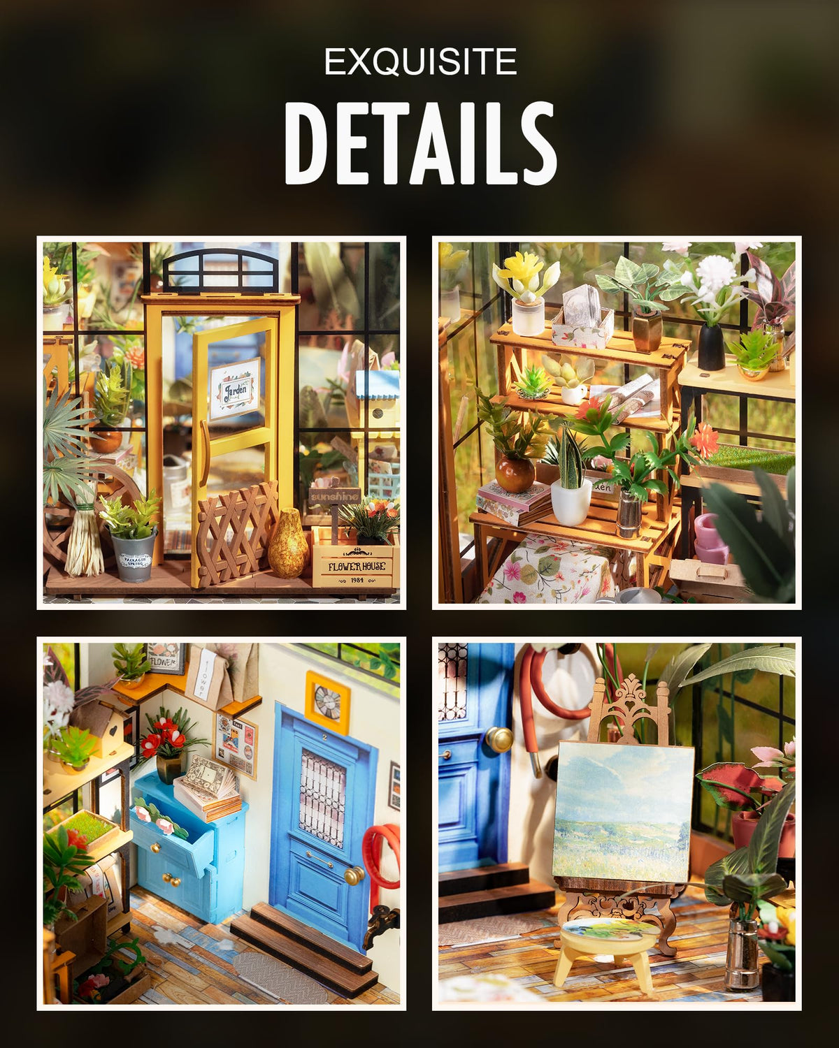 Rolife DIY Miniature Greenhouse Kits for Adults - Cathy's Flower House 🍁 All In One Marketplace Canada
