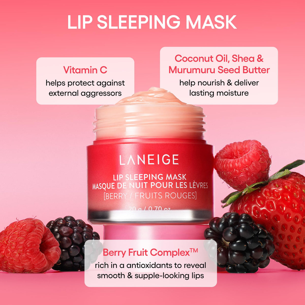 LANEIGE Icons To Go Set: Cream Skin, Water Bank Cream, Lip Sleeping Mask, Water Sleeping Mask