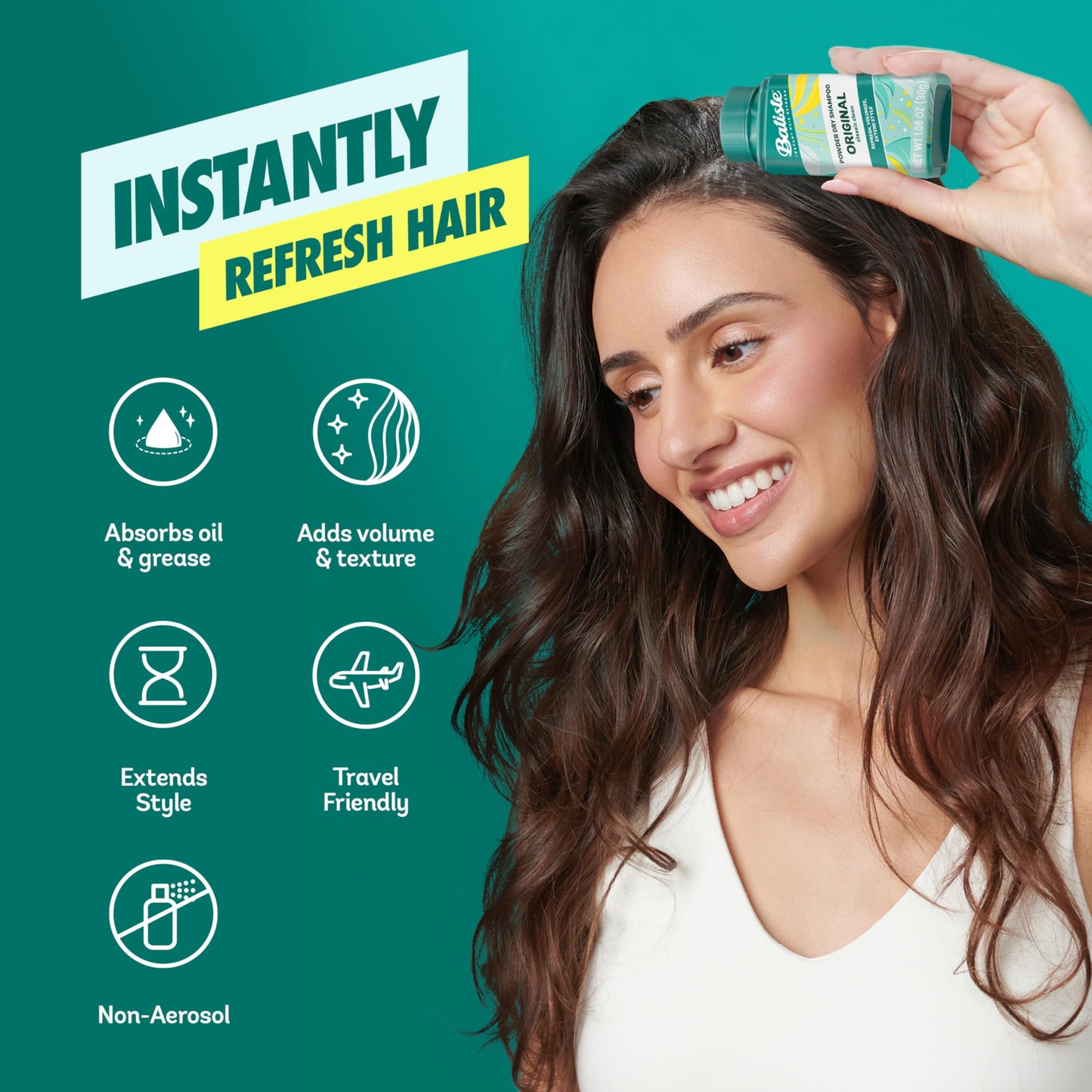 Batiste Powder Dry Shampoo, Non‑Aerosol Powder Format for Effortless Refresh, Gently Absorbs Oil, Adds Volume & Body, Clean & Fresh Fragrance, From Canada’s #1 Dry Shampoo Brand - Available at All In One Marketplace Canada