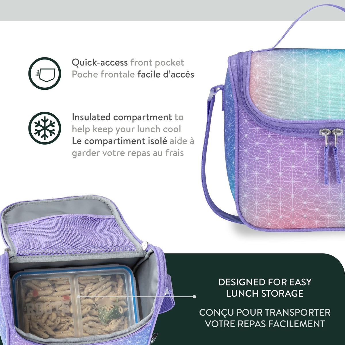 Ensemble assorti 2 pièces pour enfants Roots, sac à dos de 22,5 L et sac à lunch de 5 L