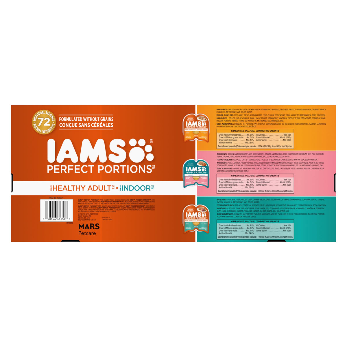 IAMS PERFECT PORTIONS Adult Wet Cat Food, Variety Pack, 75g (36 pack)