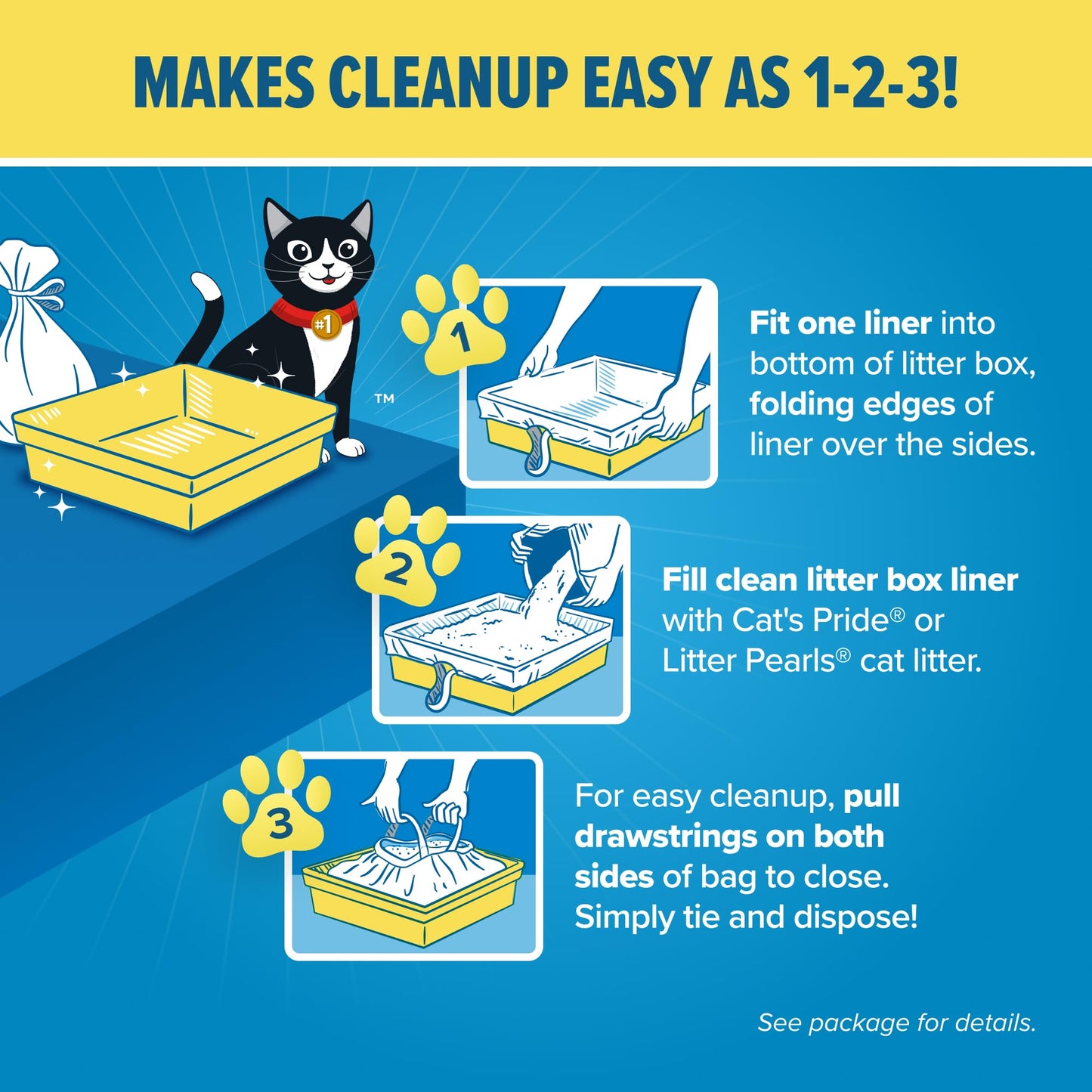 Jonny Cat Litter Box Liners: Heavy Duty - Tear & Leak Resistant - Drawstring Close - Jumbo, 15 Count JONNY CAT