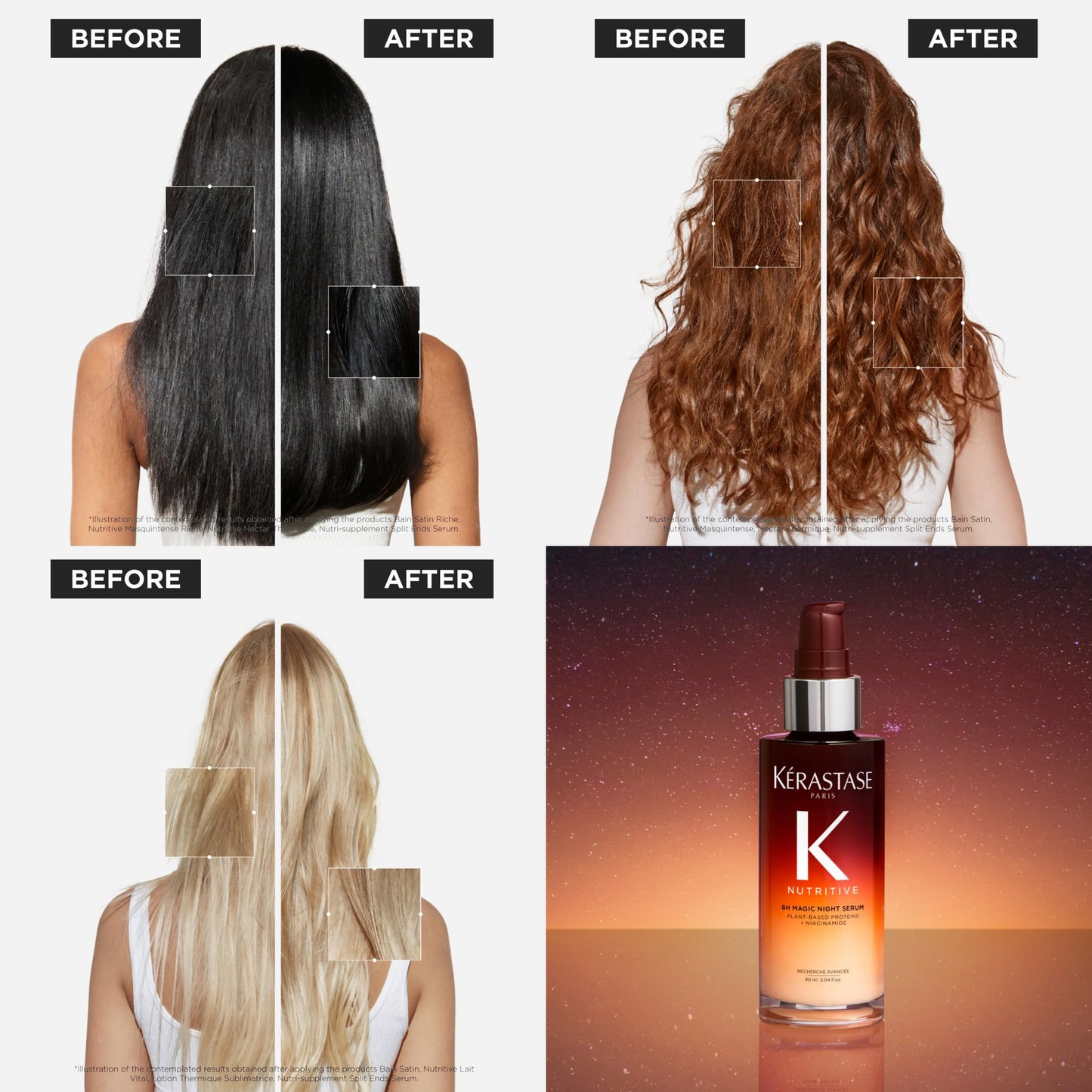 Kérastase Nutritive 8H Magic Night Serum, Iconic Overnight Nourishing Hair Serum for Dry Hair, Provides Deep Hydration and Softer Hair - Available at All In One Marketplace Canada
