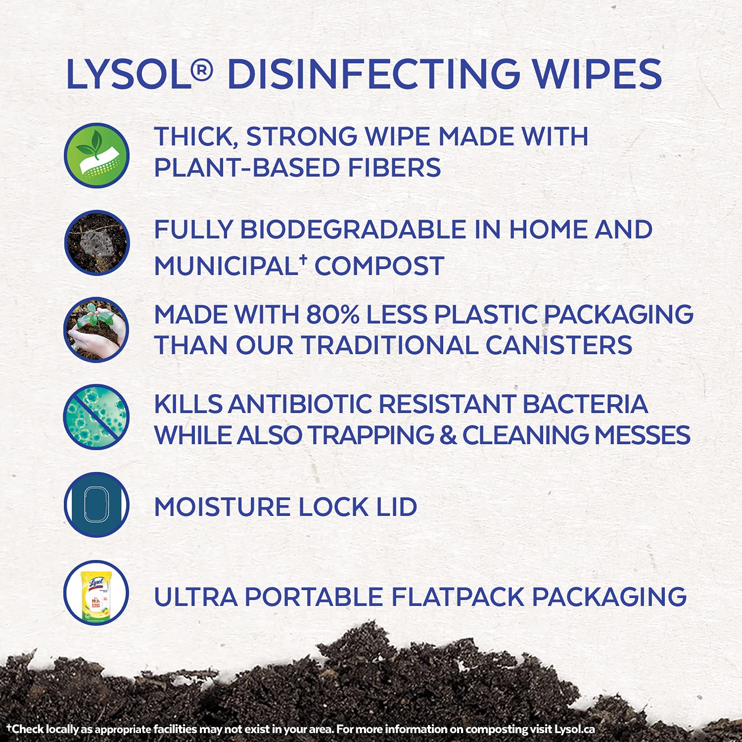 Lysol Disinfecting Wipes Flatpack, Citrus, Biodegradable Wipes, Kills 99.9% of Viruses & Bacteria, Bulk Pack of 4, 336 count (4 x 84 count) - Available at All In One Marketplace Canada