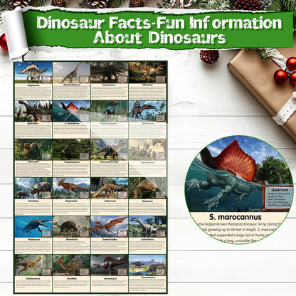 SenZjx Advent calendar 2026, Dinosaur Advent Calendar Kids Gift, Christmas Surprise 24 Unique Dinosaurs with Educational Facts - Family Dice Game with Escape Map 🍁 All In One Marketplace Canada