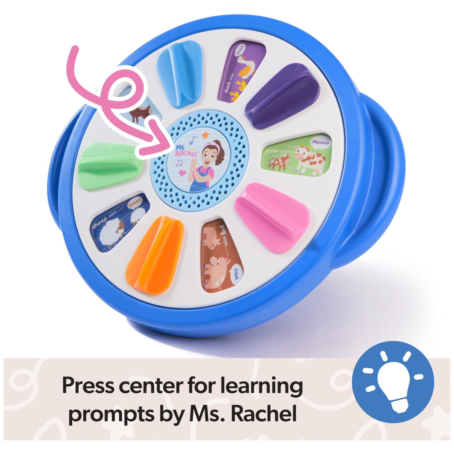 Ms. Rachel Official Spin Along Learning Wheel with 3 Learning Play Modes, Educational Toys & Toddler Toys for Girls & Boys Ages 1-3+ 🍁 All In One Marketplace Canada