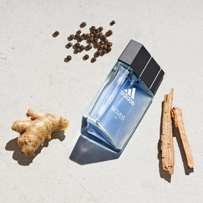 adidas Moves for Him Eau de Toilette for Men, Aromatic fragrance, Top notes: green apple, anise, Italian parsley, peppermint, mandarin, and black peppercorn,50ml 🍁 All In One Marketplace Canada