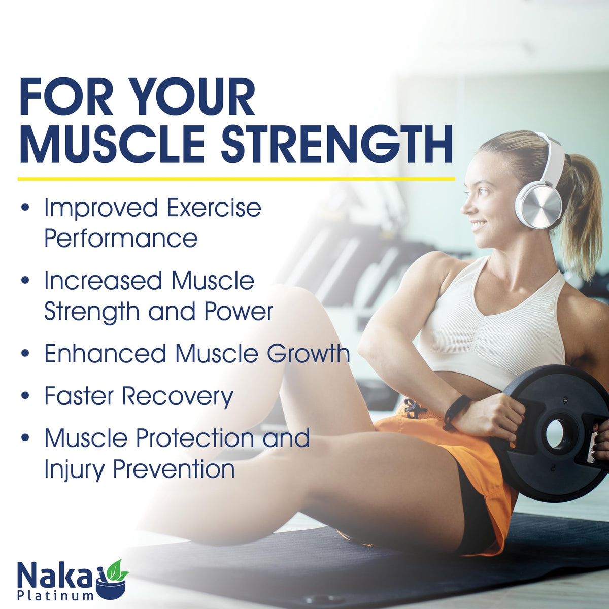 Naka Platinum Creatine Monohydrate Capsules — 100% Pure Micronized — 3g Per Dose — Supplement for Muscle Growth, Increased Strength, Enhanced Energy and Improved Athletic/Sports Performance — Vegan, Gluten-Free, Made in Canada — 50 servings — 200 vcaps