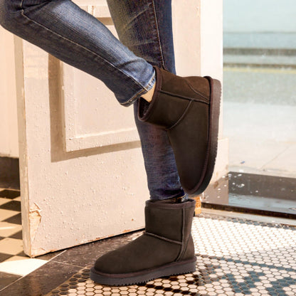 DREAM PAIRS Women's Ankle Winter Snow Boots Genuine Suede,Brown,9 🍁 All In One Marketplace Canada