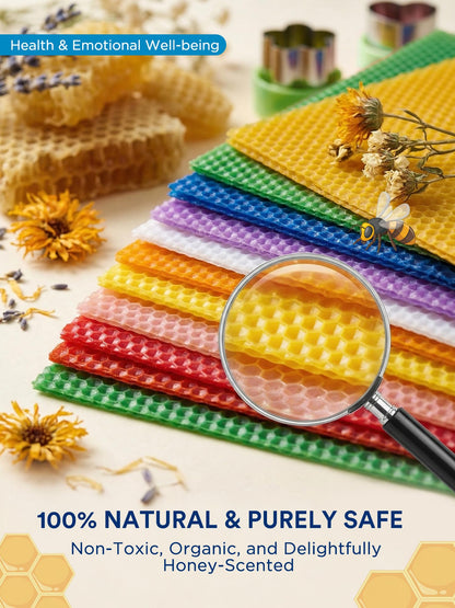 LumaCraft Beeswax Sheets for Candle Making Kit – 16PCS 100% Pure Natural Beeswax Candle Sheets for Rolling Candles – DIY Handmade Candle Making Kit for Family Holiday Party Gift Craft Decor 🍁 All In One Marketplace Canada