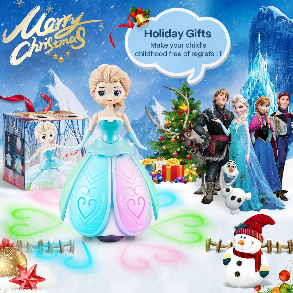 Toys for Girls 1-3,Dancing Princess Interactive Spin Robot Toys for Little Girls Age 3 with Colorful Flashing Lights & Music,Pretend Christmas Birthday Gift for Kid 1 2 3 4 Year Olds 🍁 All In One Marketplace Canada