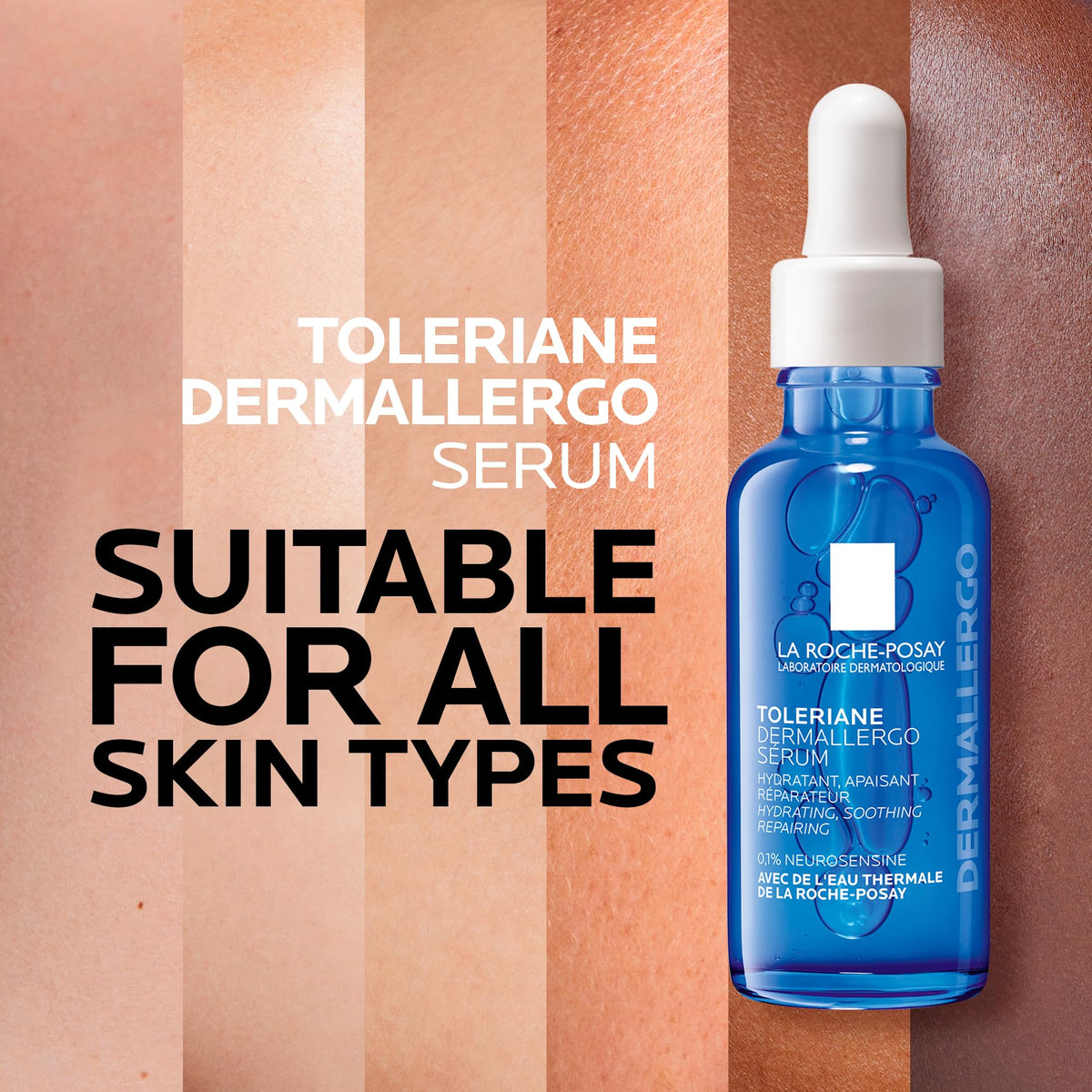 La Roche Posay Glycerin Face Serum, Toleriane Dermallergo Serum for Ultra-Sensitive, Allergy-Prone, Reactive Skin, Soothing and Hydrating, Formulated with Neurosensine, Fragrance-Free, 30ml
