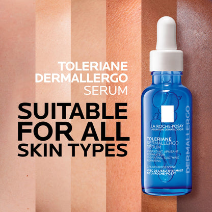 La Roche Posay Glycerin Face Serum, Toleriane Dermallergo Serum for Ultra-Sensitive, Allergy-Prone, Reactive Skin, Soothing and Hydrating, Formulated with Neurosensine, Fragrance-Free, 30ml