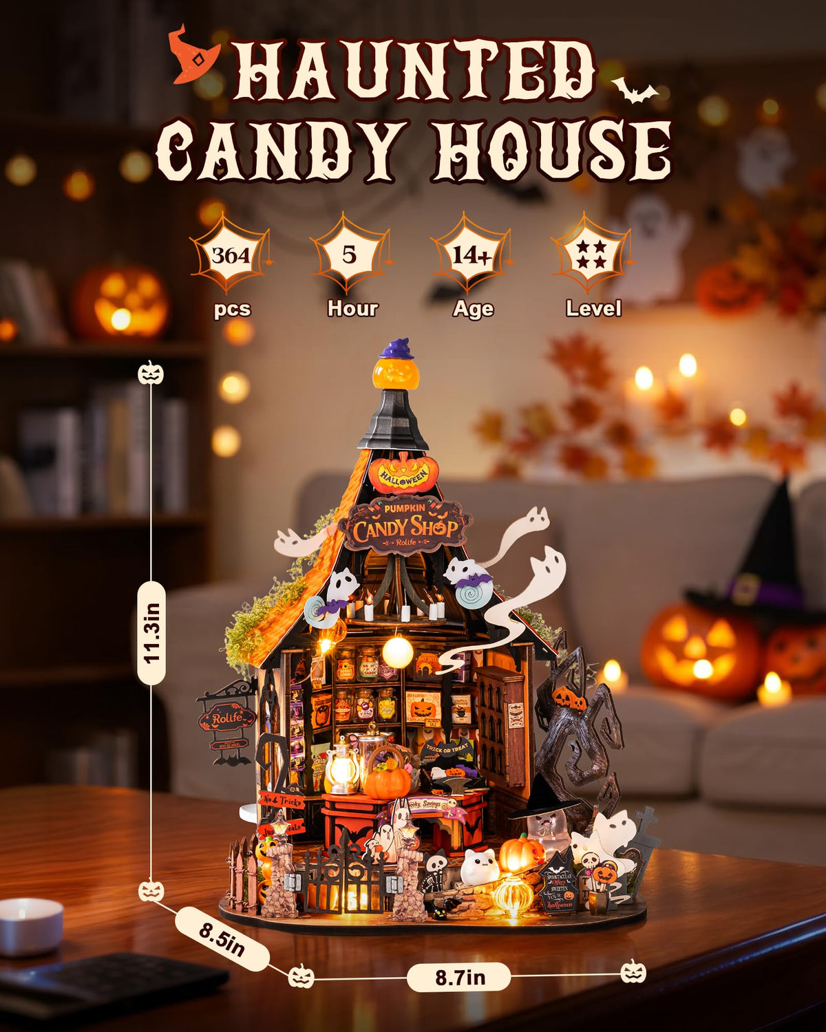 Rolife Halloween Haunted Candy House DIY Miniature Kits 🍁 All In One Marketplace Canada