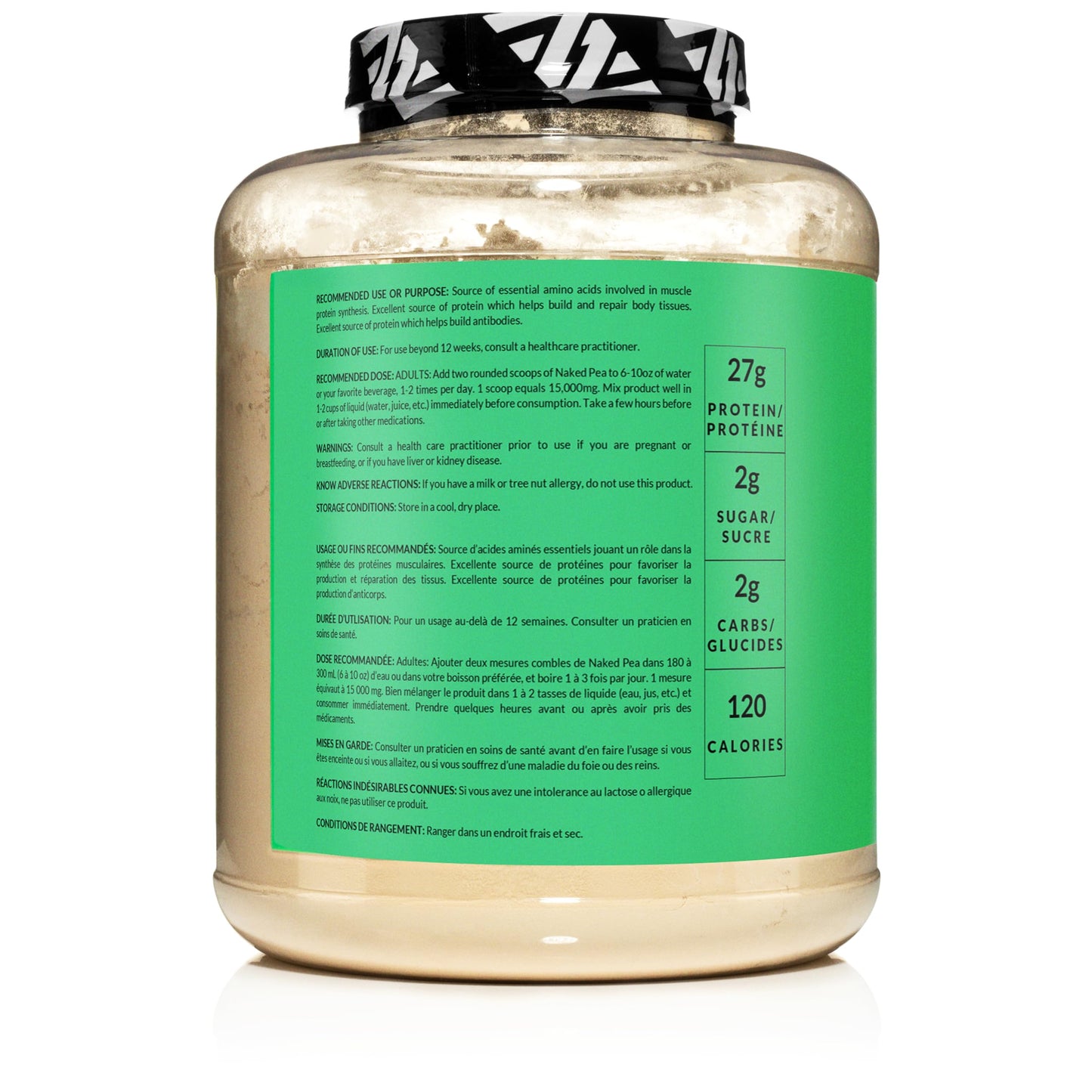 NAKED Pea Protein Isolate - 5lb Pure Plant-Based Powder, All 9 Essential Amino Acids, Non-GMO, Vegan